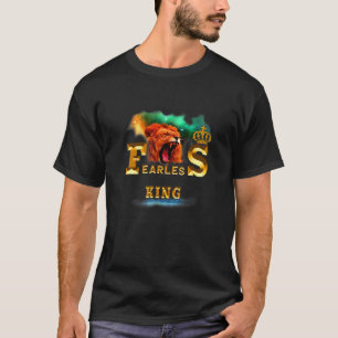 Camiseta Galáxias Coloridas do Rei sem Coragem Leões Cabeça