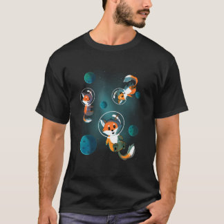 Camiseta Galáxias Fox Espaços Estrelas Natal Aniversário Gi