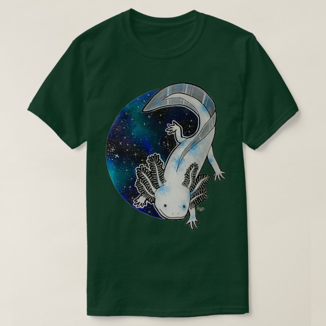Camiseta Galaxy Axolotl Trabalho de arte (Frente do Design)