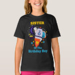 Camiseta Galaxy Birthday Shirt Space Sister<br><div class="desc">Comemore o primeiro aniversário do bebê com esta camiseta especial,  design especial e personalizada</div>