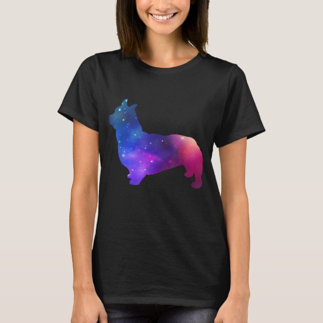 Camiseta Galaxy Corgi Dog Space E Stars Lover Gift (Frente)