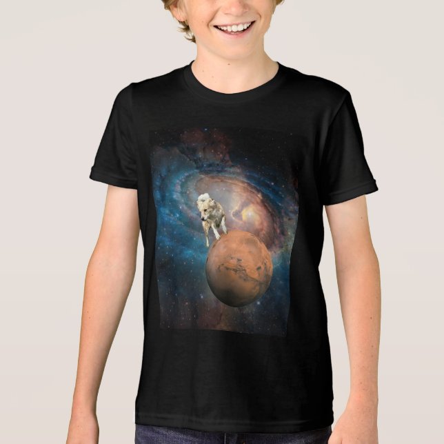 Camiseta Galaxy Dog Kids - Galaxy™ com Taxa Cósmic (Frente)