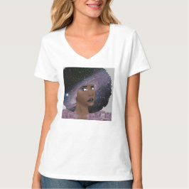 Camiseta Galaxy Girl V-Neck T Shirt