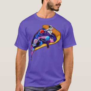 Camiseta Galaxy Pizza Astronauta Planeta Espacial Aestética