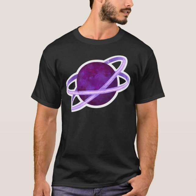 Camiseta Galaxy Star Moon Planet Saturn (Frente)