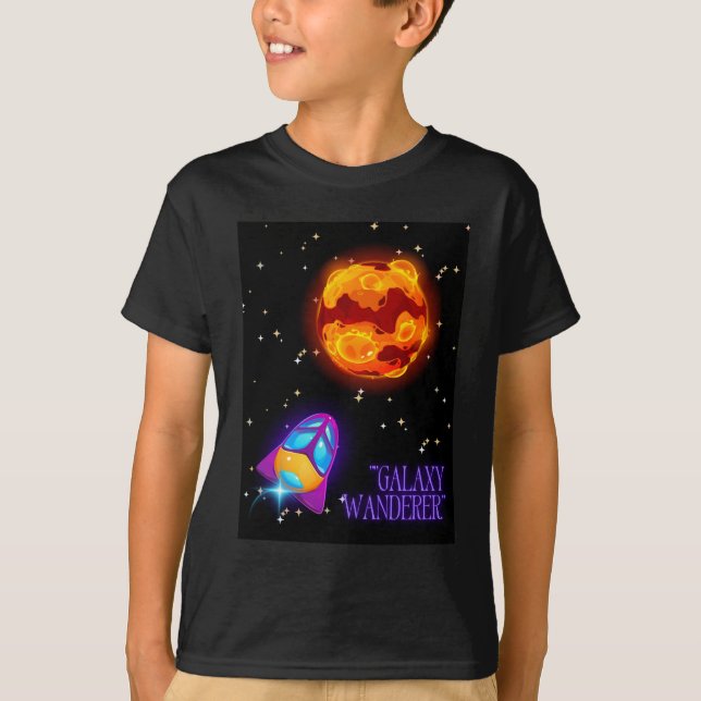 Camiseta Galaxy Wanderer Copo Isolado (Frente)