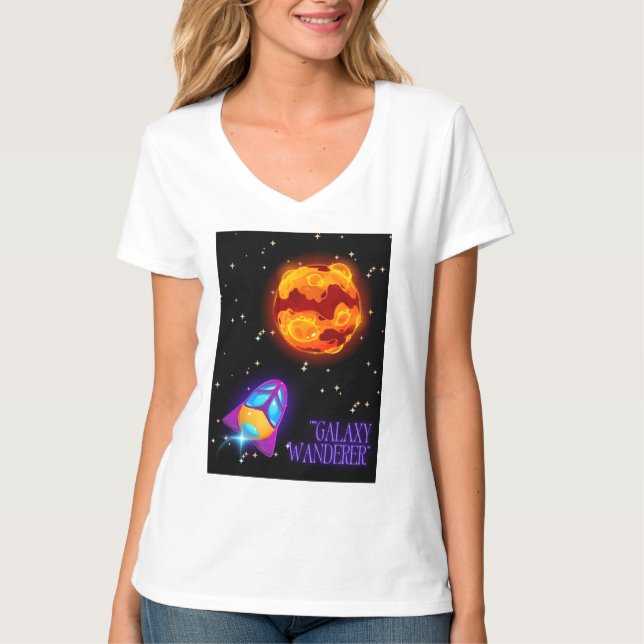 Camiseta Galaxy Wanderer Copo Isolado (Frente)