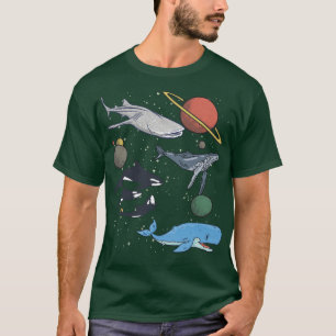Camiseta Galay Space Whale Shark Beluga Humpback Ocean Orca