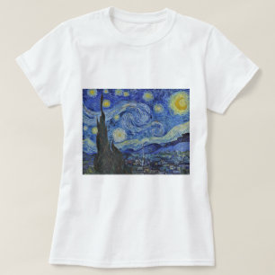Camiseta Galeria da Noite Estelar Vincent van GoghHD Arte f
