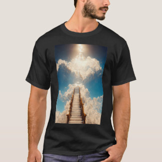 Camiseta Galeria de Arte AI Escada para o Céu Não Olhar par