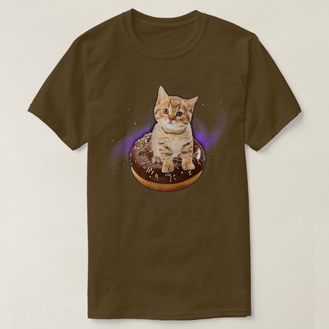 Camiseta Galeria de Gatinhos Voadores de Gato de Rosquinha  (Frente do Design)