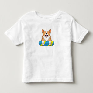 Camiseta Galês Corgi em Nadação com conselho de Nadaçã
