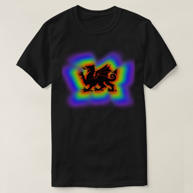 Camiseta Galês Rainbow Shadow Dragon (Frente do Design)