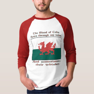 Camiseta Galês Sangue de Células Voa Veias Às Vezes Uísque