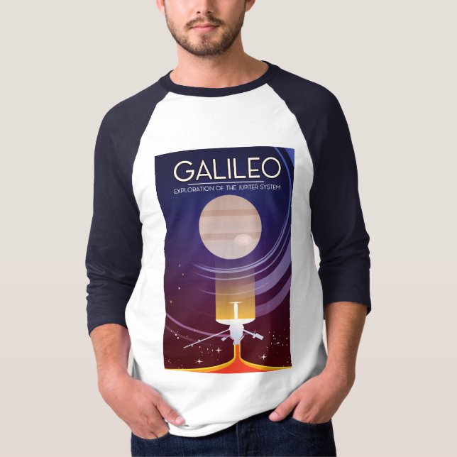 Camiseta Galileo - Exploração do sistema Júpiter (Frente)