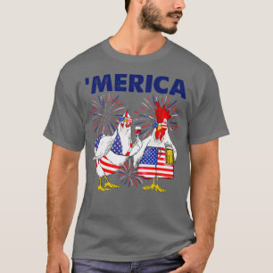 Camiseta Galinha â€/ bandeira americana da América Latin