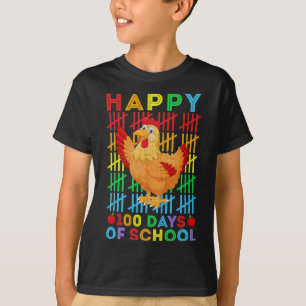 Camiseta Galinha Adquirida Professora Feliz 100 Dias De S