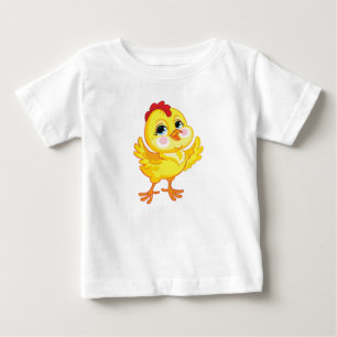 Camiseta Galinha amarela de desenho animado