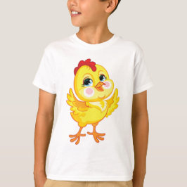 Camiseta Galinha amarela de desenho animado