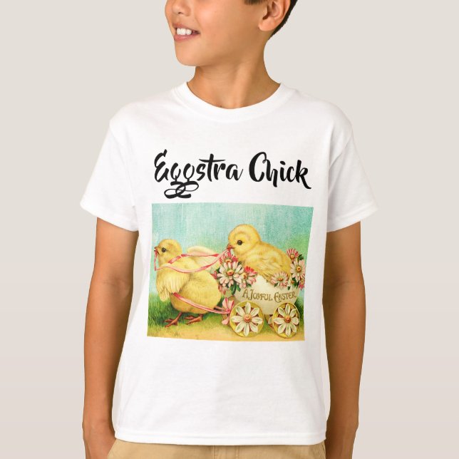 Camiseta Galinha Amarela Vintage Páscoa (Frente)