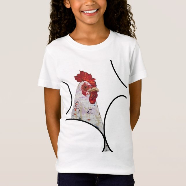 Camiseta Galinha, animais de fazenda (Frente)
