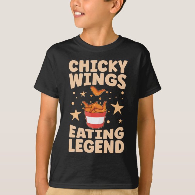 Camiseta Galinha Asas Comendo Legenda (Frente)
