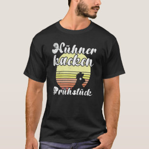 Camiseta Galinha Atrevida Café da Manhã Pôr do Sol Retrô Es