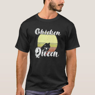 Camiseta Galinha Atrevida Galinha Rainha do Pôr do Sol Retr