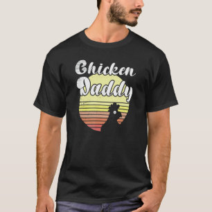 Camiseta Galinha Atrevida Galo Papai Galinha Pôr do Sol Ret