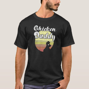 Camiseta Galinha Atrevida Galo Papai Galinha Pôr do Sol Ret