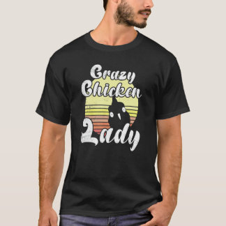 Camiseta Galinha Atrevida Retro Pôr do Sol Louca Senhora Ga