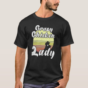 Camiseta Galinha Atrevida Retro Pôr do Sol Louca Senhora Ga