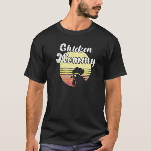 Camiseta Galinha Atrevida Retro Pôr do Sol Mamãe Galinha