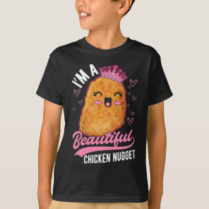 Camiseta Galinha Bonita Nugget Rapariga Foodie Queen