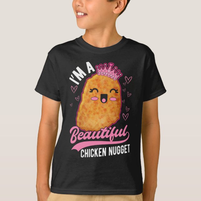 Camiseta Galinha Bonita Nugget Rapariga Foodie Queen (Frente)