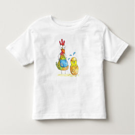 Camiseta Galinha Branca de Mama Bela com Bebê