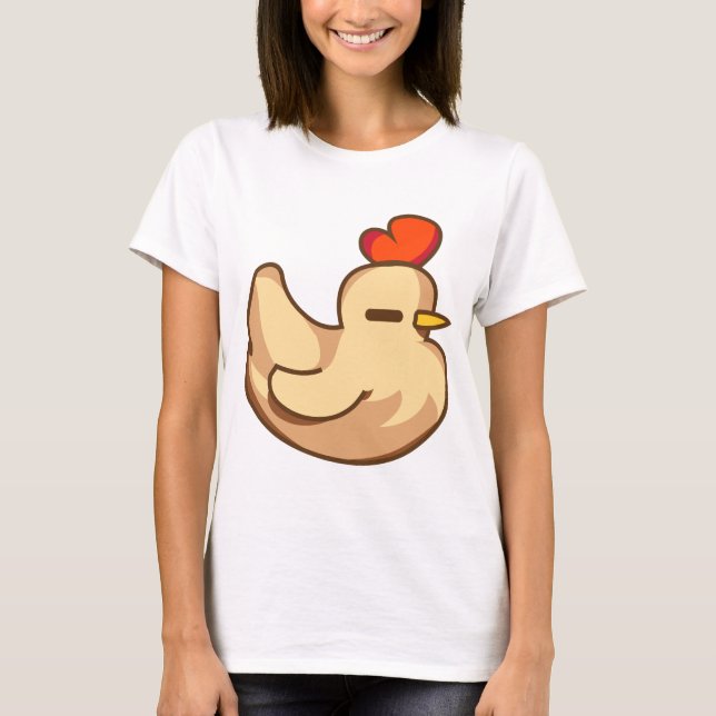 Camiseta Galinha branca dormente (Frente)