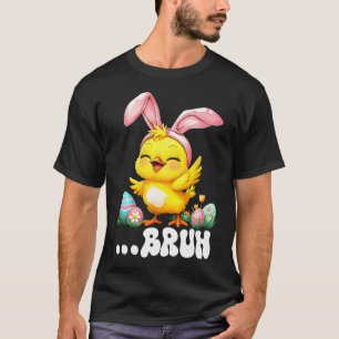 Camiseta Galinha Bruh Dabbing Feliz Dia de Páscoa Ovos Meni