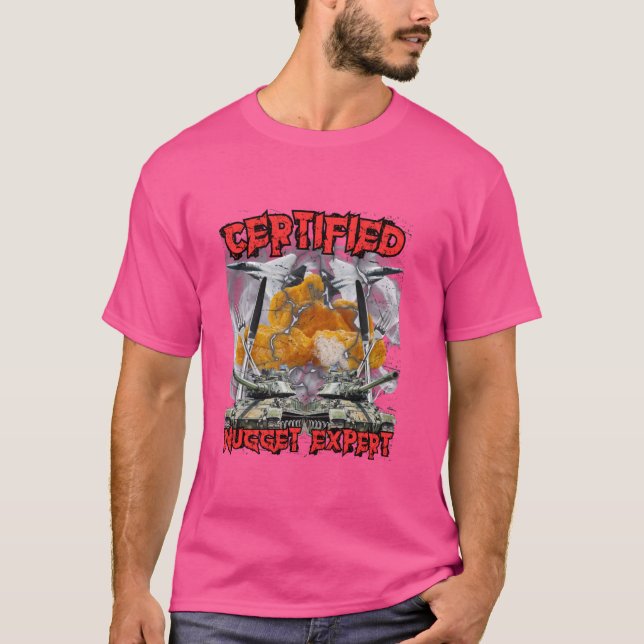 Camiseta Galinha Certificação Funny Nugget Bootleg Hardcore (Frente)