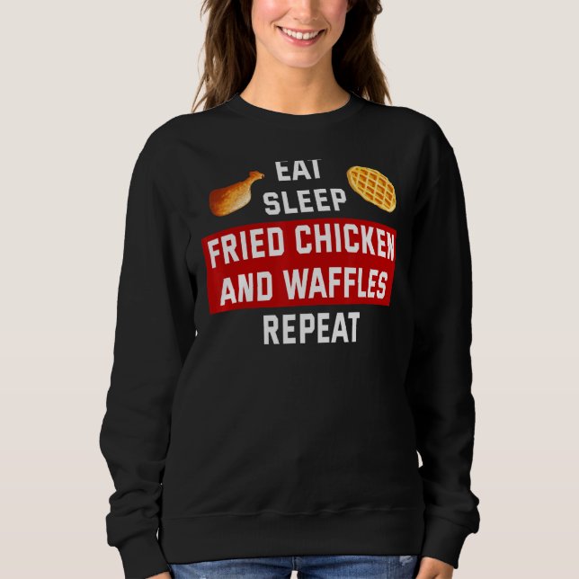 Camiseta Galinha Chorada Comendo Galinha e Waffles (Frente)