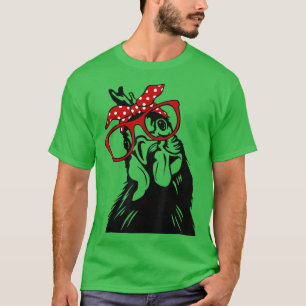 Camiseta Galinha Com Óculos Bandana Galinha Mãe Fazenda Ani