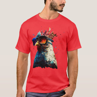 Camiseta Galinha com óculos de sol