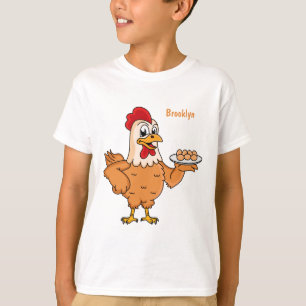 Camiseta Galinha com ovos na caricatura da placa