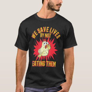 Camiseta Galinha Comida Humor Vegetariana Veggies Foodi