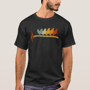 Camiseta Galinha Coração Batendo Meninos Meninas Mulheres G