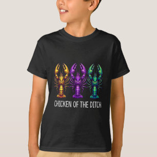 Camiseta Galinha Da Ditch - Mardi Gras Cajun Crawfish -