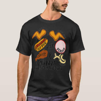 Camiseta Galinha-da-Manda-Chuva-Quente Cão-Quente e Bolonha