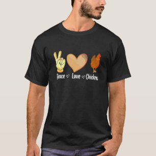 Camiseta Galinha da Paz e do Amor para Mãe de Galinha Fazen