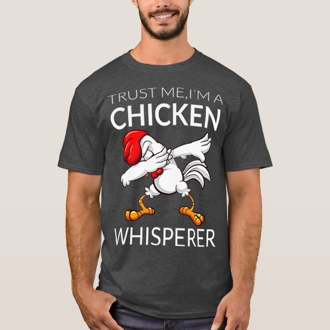 Camiseta Galinha Dabbing Frango Whisperer Curioso (Frente)