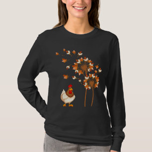 Camiseta Galinha Dandelion Flor Chicken